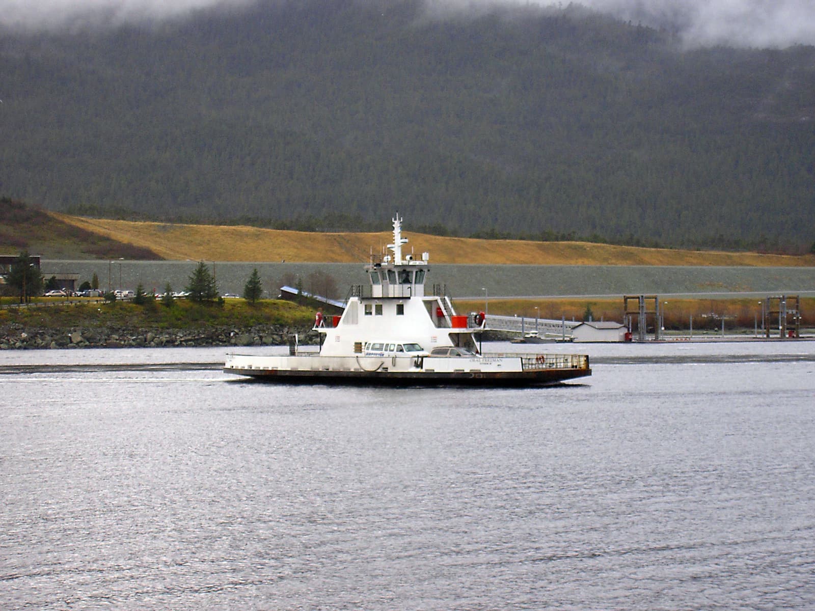 The small ferry that crosses the Tongass Narrows between Ketchikan and its airport