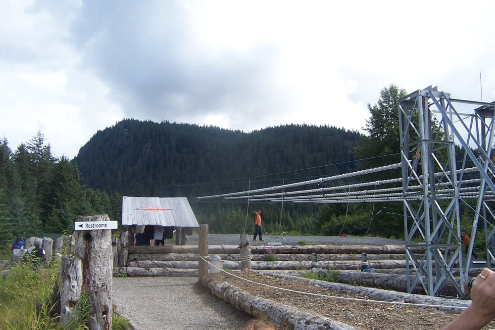 A zipline course in Southeast Alaska